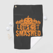 Serviette De Golf Citrouille Halloween Déchaînons-Nous (En situation)