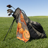 Serviette De Golf Citrouille halloween Jack-o'-lantern orange citrou (Vert)