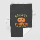 Serviette De Golf Citrouille la plus cool du patch Design Halloween (En situation)