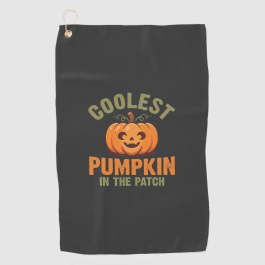 Serviette De Golf Citrouille la plus cool du patch Design Halloween (Devant)