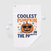 Serviette De Golf Citrouille la plus cool du patch Halloween Shirt_1 (En situation)