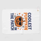 Serviette De Golf Citrouille la plus cool du patch Halloween Shirt_1 (Horizontal)