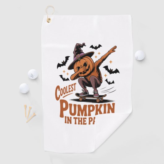 Serviette De Golf Citrouille le plus froid dans le patch (En situation)