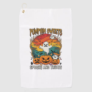 Serviette De Golf Citrouille Sucreries Effraie Traitements Halloween