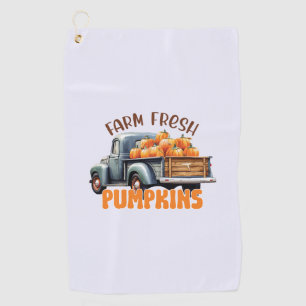 Serviette De Golf Citrouilles frais - Camion rustique