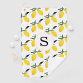 Serviette De Golf Citrus Monogram Lemon (En situation)