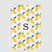 Serviette De Golf Citrus Monogram Lemon (Devant)