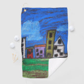 Serviette De Golf Cityscape Art par Enfants (En situation)