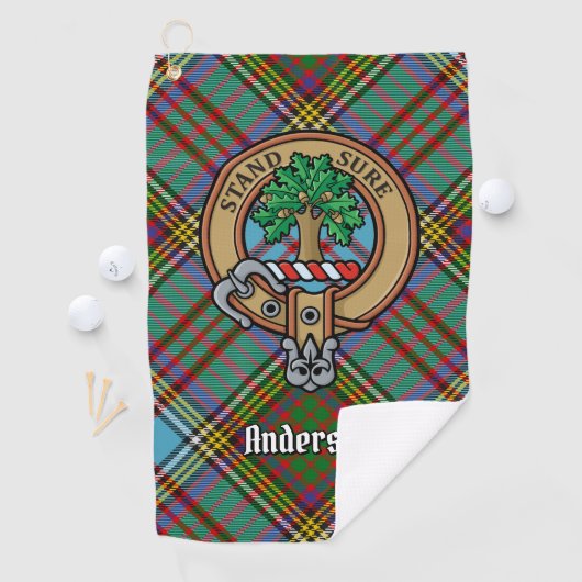 Serviette de golf Clan Anderson Crest (En situation)