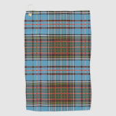 Serviette De Golf Clan Anderson Plaid Tartan Turquoise Brown Check (Devant)
