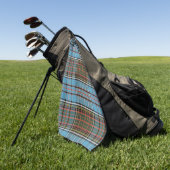 Serviette De Golf Clan Anderson Plaid Tartan Turquoise Brown Check (Vert)