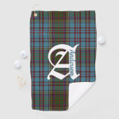 Serviette De Golf Clan Anderson Tartan Plaid Monogramme  (En situation)