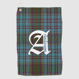 Serviette De Golf Clan Anderson Tartan Plaid Monogramme 