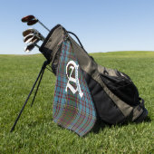 Serviette De Golf Clan Anderson Tartan Plaid Monogramme  (Vert)