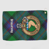 Serviette De Golf Clan Armstrong Crest sur Tartan Golf Towne (Horizontal)