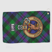 Serviette De Golf Clan Baird Crest sur Tartan (Horizontal)