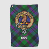 Serviette De Golf Clan Baird Crest sur Tartan (Devant)