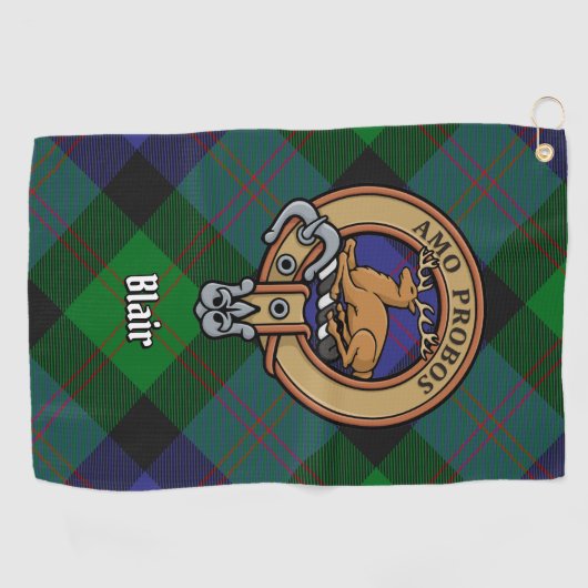 Serviette de golf Clan Blair Crest (Horizontal)