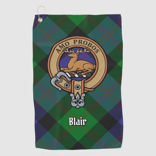 Serviette de golf Clan Blair Crest (Devant)