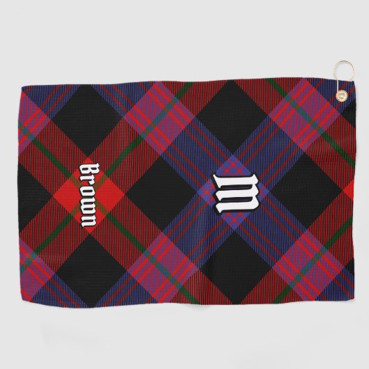 Serviette De Golf Clan Brown Tartan (Horizontal)