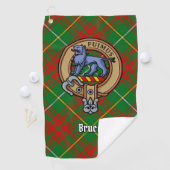 Serviette De Golf Clan Bruce Crest sur la chasse Tartan (En situation)