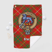 Serviette De Golf Clan Bruce Crest sur Tartan (En situation)