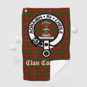 Serviette De Golf Clan Cameron Crest Badge & Tartan personnalisable (En situation)
