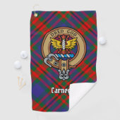 Serviette De Golf Clan Carnegie Crest sur Tartan (En situation)