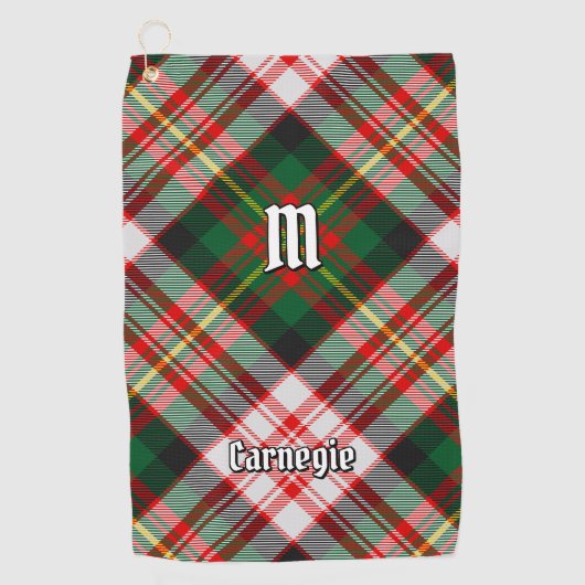 Serviette De Golf Clan Carnegie robe Tartan (Devant)