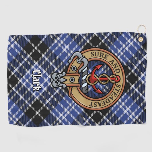 Serviette De Golf Clan Clark Crest (Horizontal)