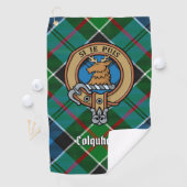 Serviette De Golf Clan Colquhoun Crest sur Tartan (En situation)
