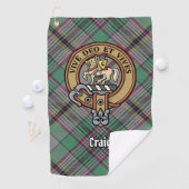 Serviette de golf Clan Craig Crest (En situation)