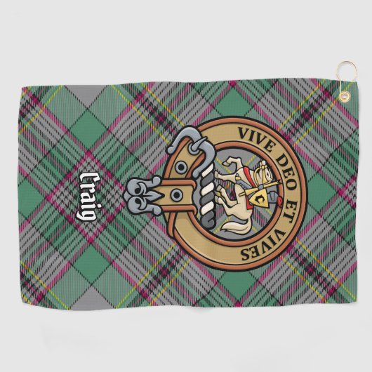 Serviette de golf Clan Craig Crest (Horizontal)