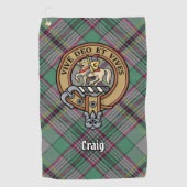 Serviette de golf Clan Craig Crest (Devant)