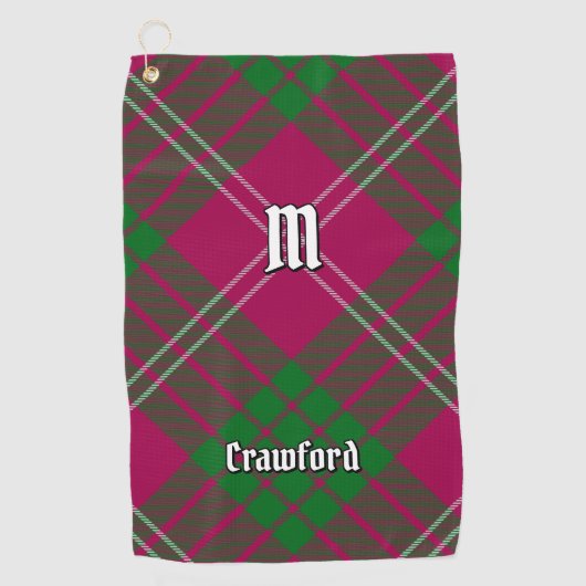 Serviette de golf Clan Crawford Tartan (Devant)
