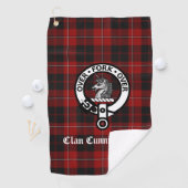 Serviette De Golf Clan Cunningham Crest Badge et Tartan (En situation)