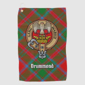 Serviette De Golf Clan Drummond Crest sur Tartan (Devant)