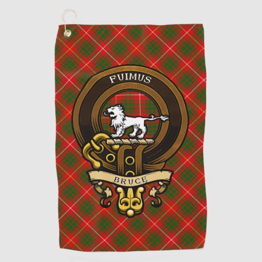 Serviette De Golf Clan écossais Bruce Badge et Crest | Armoiries (Devant)
