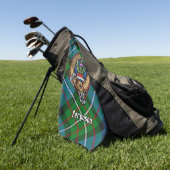 Serviette De Golf Clan Ferguson Crest sur Tartan Golf Towne (Vert)