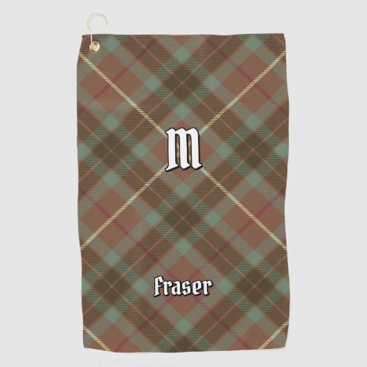 Serviette De Golf Clan Fraser Chasse Tartan Golf Towel Patiné (Devant)