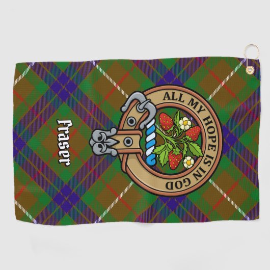 Serviette de golf Clan Fraser Crest (Horizontal)