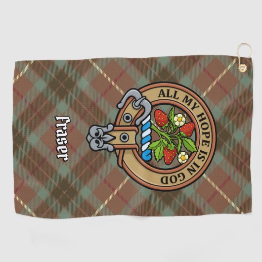 Serviette de golf Clan Fraser Crest (Horizontal)