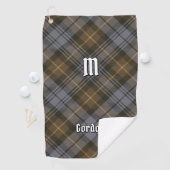 Serviette de golf Clan Gordon Tartan Patiné (En situation)