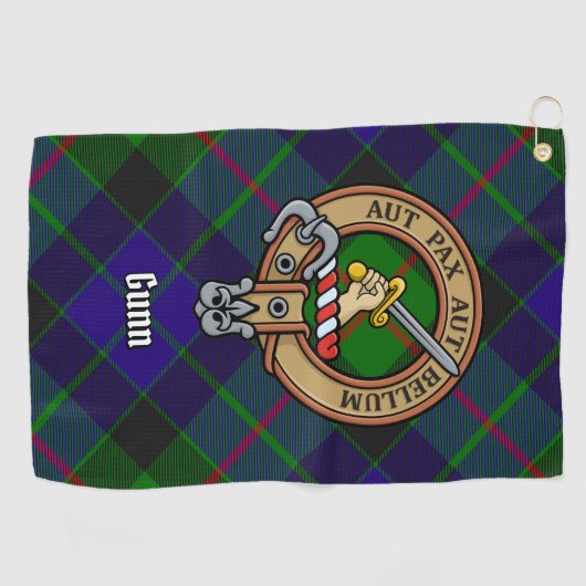 Serviette de golf Clan Gunn Crest (Horizontal)