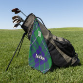 Serviette De Golf Clan Hamilton Chasse Tartan Golf Towel (Vert)