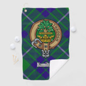 Serviette De Golf Clan Hamilton Crest sur la chasse Tartan Golf Towe (En situation)