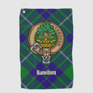 Serviette De Golf Clan Hamilton Crest sur la chasse Tartan Golf Towe