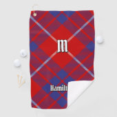 Serviette de golf Clan Hamilton Red Tartan (En situation)