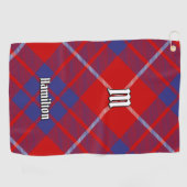 Serviette de golf Clan Hamilton Red Tartan (Horizontal)