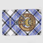 Serviette De Golf Clan Hannay Crest sur Tartan (Horizontal)